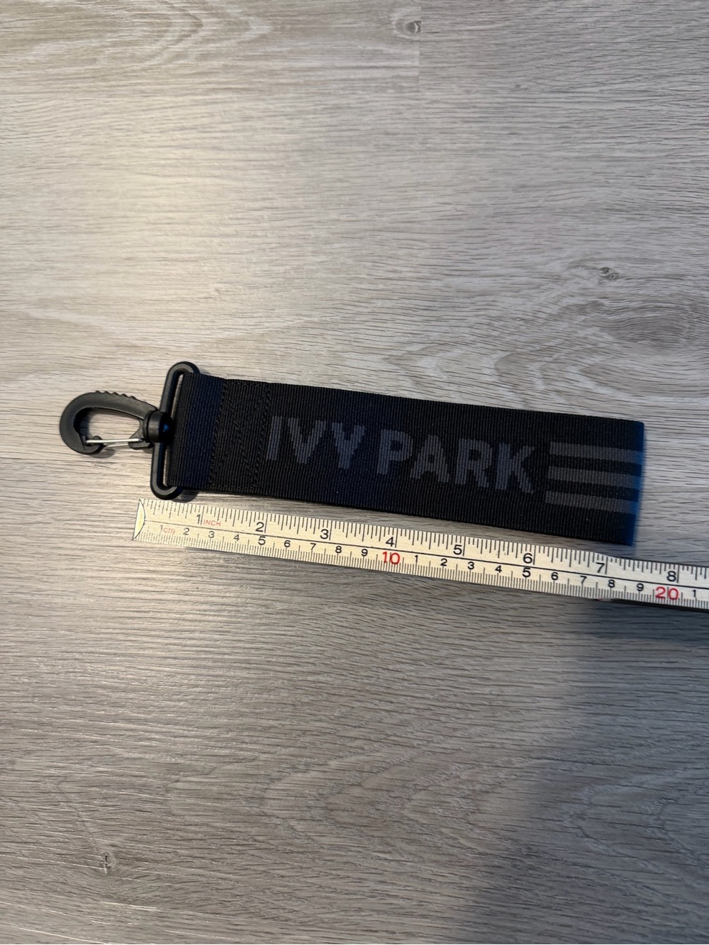 IVY PARK Black Woven Logo Key & Card Strap